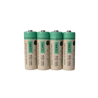 Lithium-Eisenphosphat-Akku - Typ: 14430, 3,2 Volt mit 400 mAh (Pin)