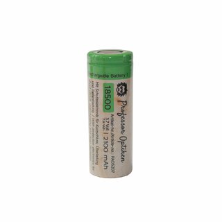 Professor Optiken Lithium-ion battery - Type: 18500, 3.7 Volt with 2100 mAh