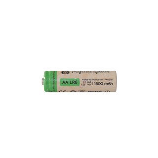 Nickel-Metallyhydrid-Akku - Typ: AA (Mignon / LR6), 1,2 Volt mit 1300 mAh (Pin)