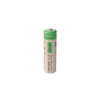 Nickel-Metallyhydrid-Akku - Typ: AA (Mignon / LR6), 1,2 Volt mit 1300 mAh (Pin)
