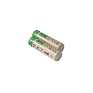 Nickel-Metallyhydrid-Akku - Typ: AA (Mignon / LR6), 1,2 Volt mit 1300 mAh (Pin)