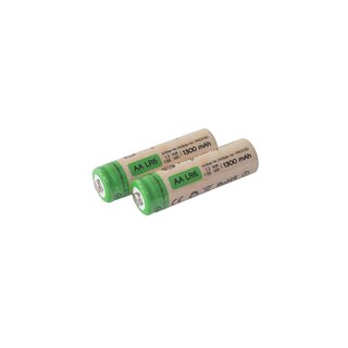 Nickel-Metallyhydrid-Akku - Typ: AA (Mignon / LR6), 1,2 Volt mit 1300 mAh (Pin)