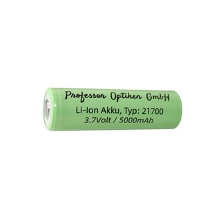 Professor Optiken 21700 Lithium-Ionen-Akku, 3,7 Volt mit 5000 mAh (Pin)