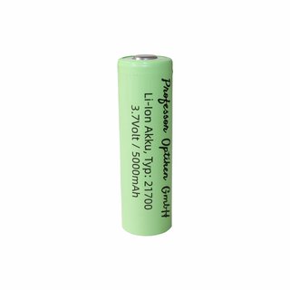 Professor Optiken 21700 Lithium-Ionen-Akku, 3,7 Volt mit 5000 mAh (Pin)