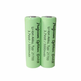 Professor Optiken 21700 Lithium-Ionen-Akku, 3,7 Volt mit 5000 mAh (Pin)