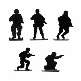 DIVISION OPTICS 6er-Set Stahlziel zum Aufstellen -...