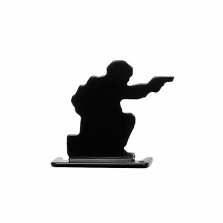 DIVISION OPTICS 6er-Set Stahlziel zum Aufstellen - verschiedene Designs kniender Soldat
