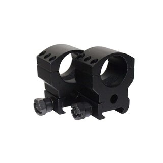 AluTech set of 2 - 25.4mm ring mount for Weaver/Picatinny - high version