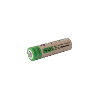 Lithium-Ionen-Akku - Typ. 14500, 3,7 Volt mit 800 mAh (Pin)