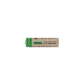 Lithium-Ionen-Akku - Typ. 14500, 3,7 Volt mit 800 mAh (Pin)