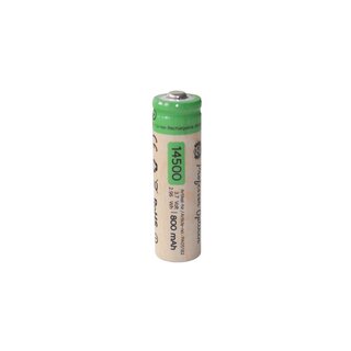 Lithium-Ionen-Akku - Typ. 14500, 3,7 Volt mit 800 mAh (Pin)